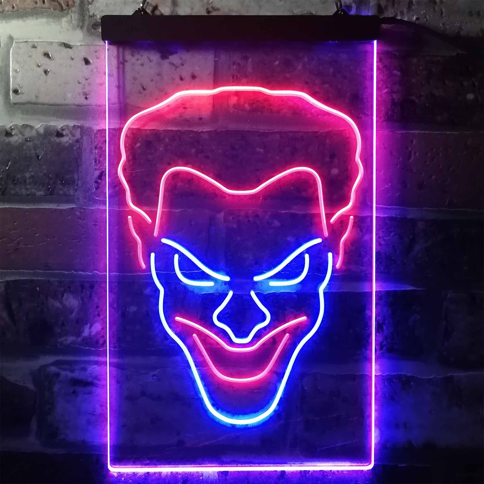Joker Face Dual LED Neon Light Sign
